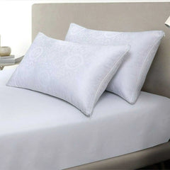 Jacquard PolyCotton Zipped Pillow Covers - Beach Stone