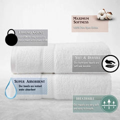 Luxurious 8 Piece Towel Bale Set Bath Towels Soft 100% Egyptian Cotton Towels - Beach Stone