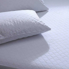 Quilted Protectors Bed Pillows Cover White Pillow Cases Zipped | Anti Allergic | Breathable | Rustle Free | Anti-Dust Mite Pillowcase with Zipper Closure (50x75cm) - Beach Stone