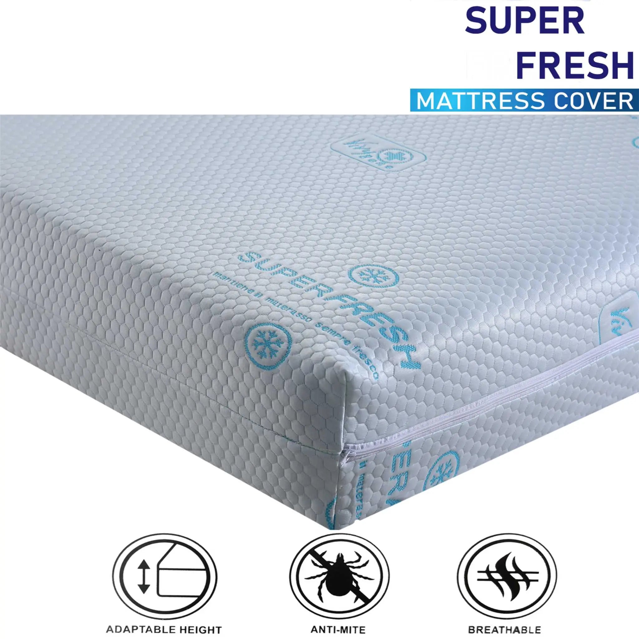 Queen Size Waterproof Mattress Protector, Viscose Made from Bamboo Cooling Mattress Cover Breathable Soft 3D Air Fabric Noiseless Mattress Pad Cover 8"-21" Deep Pocket - Beach Stone