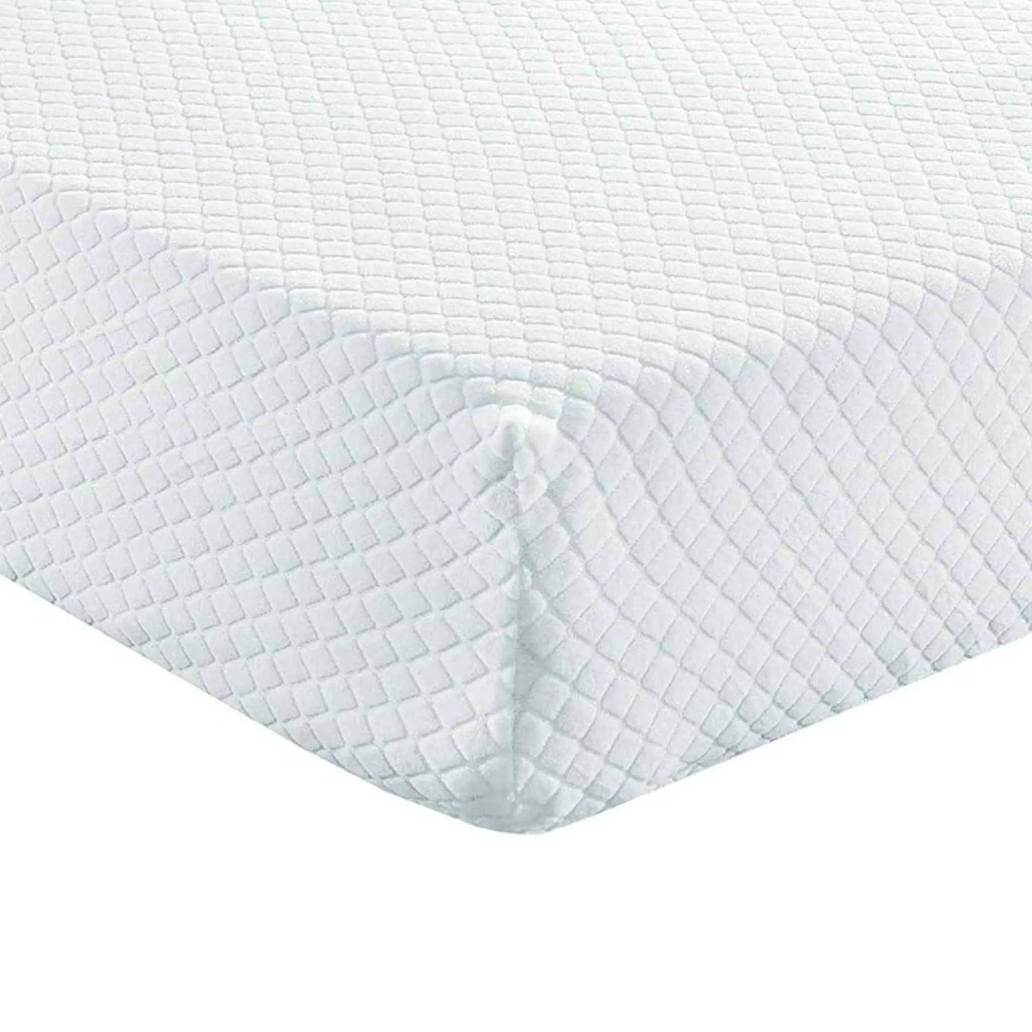 Microfiber Polyester Diamond Pattern Terry Towel Fitted Sheet - Beach Stone