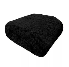 Luxury Hug & Snug Fluffy Fur Teddy Cuddles Throw Blanket Sofa Bed Warm & Cosy - Beach Stone