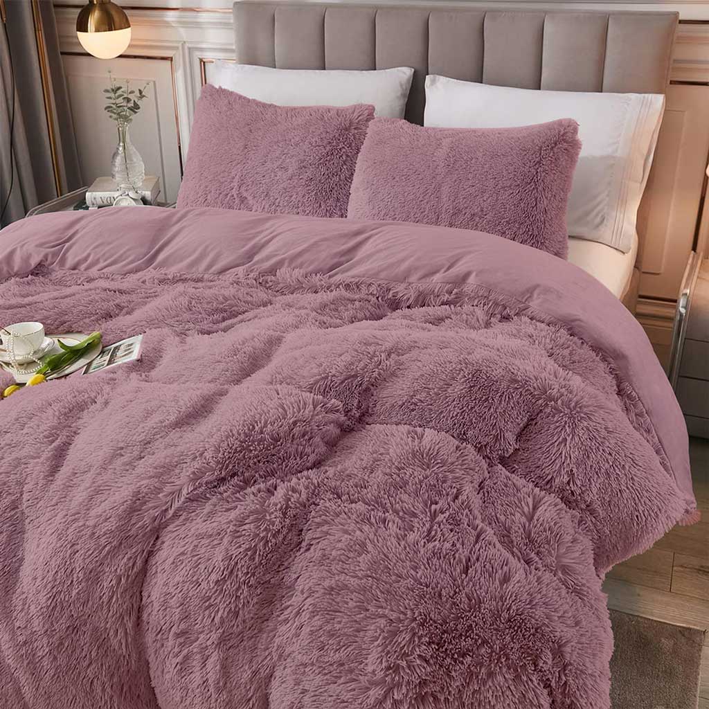 Teddy Cuddles Hug & Snug Duvet Cover Bedding Set With Pillowcase Cosy & Warm - Beach Stone