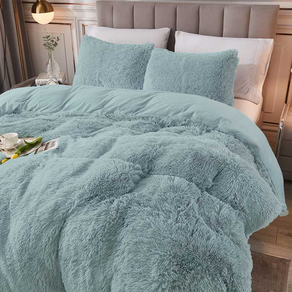 Teddy Cuddles Hug & Snug Duvet Cover Bedding Set With Pillowcase Cosy & Warm - Beach Stone