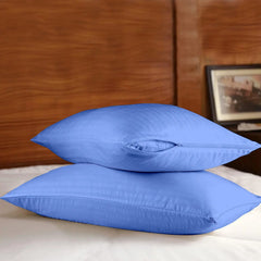 Microfiber Ultra Soft Satin Stripe Pillow Cases | Breathable & Zipped Pillow Covers - Beach Stone