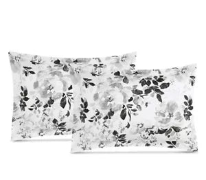 GARDEN FLOWERS FLORAL GREY DUVET SET 3 SIZES