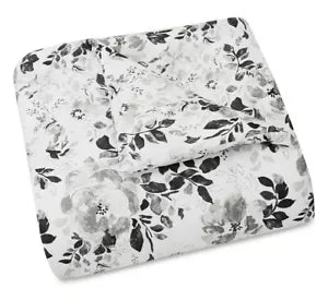 GARDEN FLOWERS FLORAL GREY DUVET SET 3 SIZES